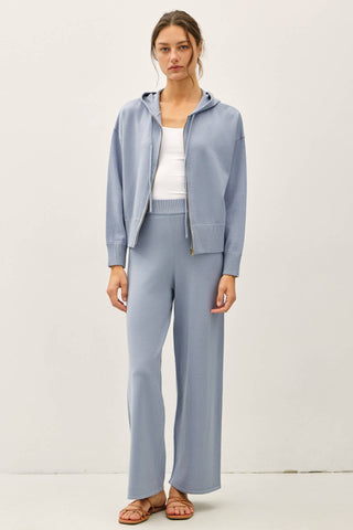Mercer Ribbed Knit Hoodie Jacket