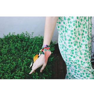 Silk Skinny Scarf Of Summer – alternate styling – Into The Palms boutique