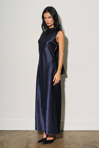 Sabine Satin Tie-Back Maxi Dress