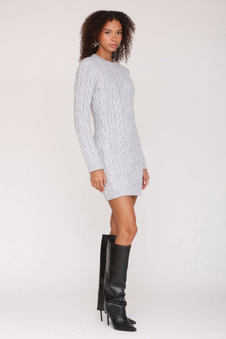 Cable Knit Mini Sweater Dress