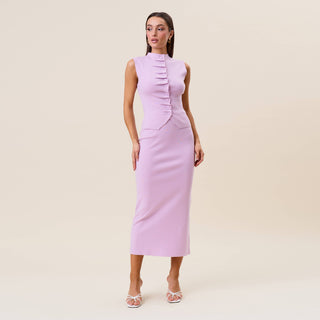 Pleated front top & skirt set