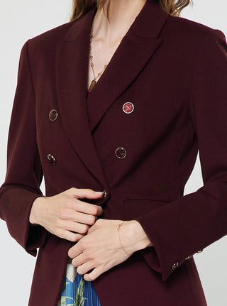 Kyomi Notch Collar Double Breasted Jacket