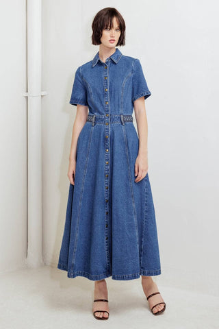 Sloane Denim Midi Dress