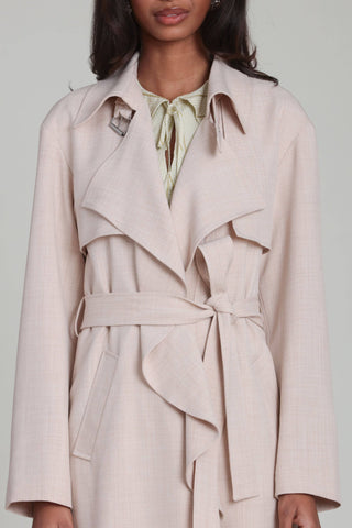 Waterfall Drape Trench Coat