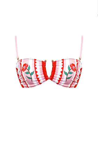 Jungle Rose Reversible Square Bandeau Top