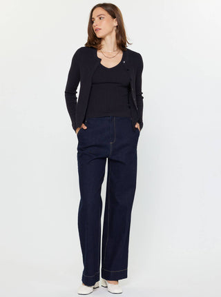 Soho Ribbed Tank And Cardigan Set