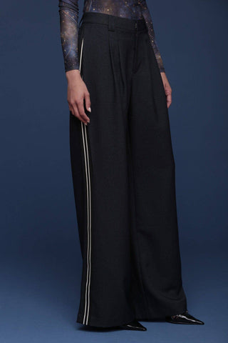 Side Stripe Wide Leg Trouser