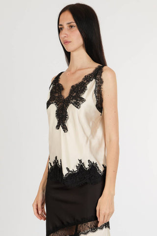 Noir Siren Satin Lace Cami