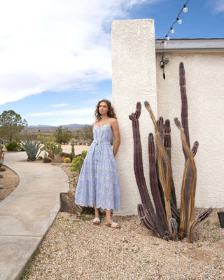 Addyson Dress In Sky/Natural Eyelet