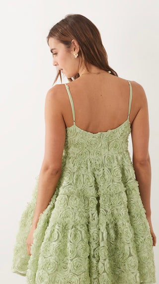 Dream Clover Organza Mini Dress