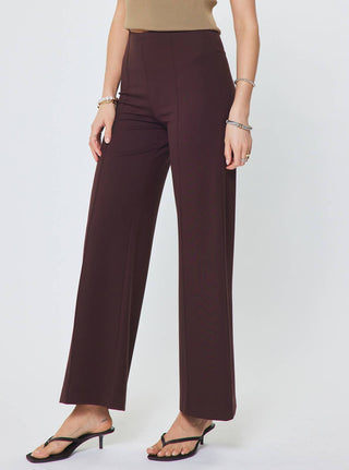 Fifth Avenue Ponte High Rise Pintuck Wide Leg Pants