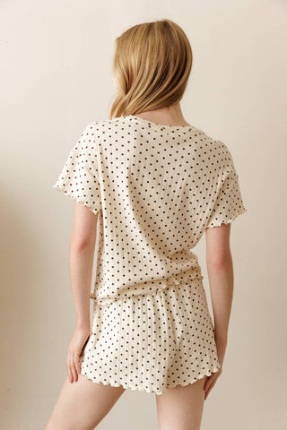 Dolce Notte Polka Dot Lounge Set