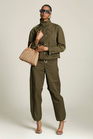 Contrast Bungee Cord Joggers