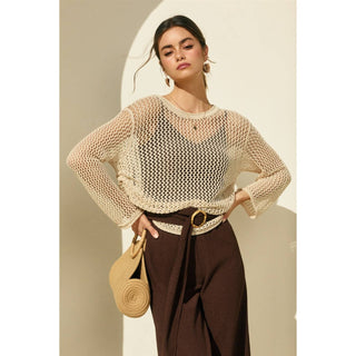 Ionian Air Ruched Side Knitted Top