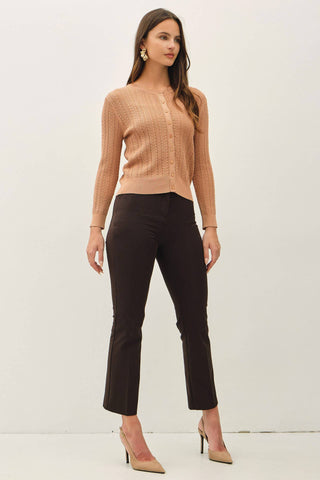 Willow Pointelle Cardigan Sweater