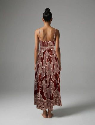 Sienna Palm Maxi Dress
