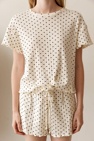Dolce Notte Polka Dot Lounge Set