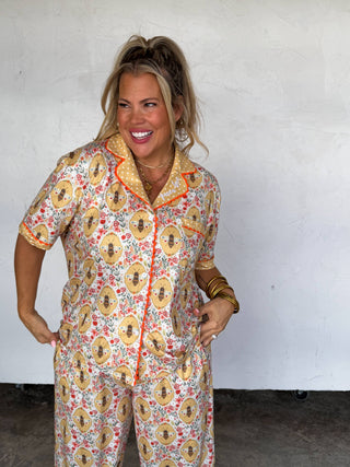 In The Country Pajamas - Short Sleeve Top and Pants Set