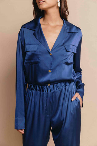 Co-ord Set in Mediterrranean-Blue