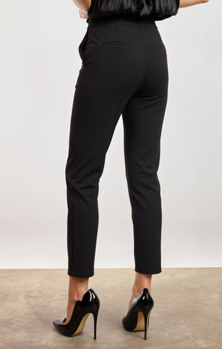 Camille Silver Pinstripe Pant
