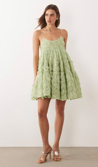 Dream Clover Organza Mini Dress – view 10 – Into The Palms