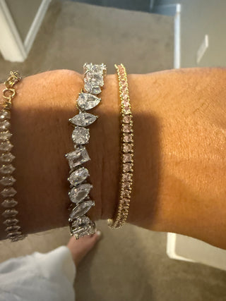 Pamela Tennis Bracelet: Silver / 6mm