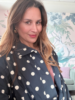 Chloe Polka Dot Zip Up Jacket