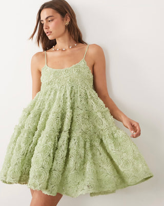 Dream Clover Organza Mini Dress – view 9 – Into The Palms