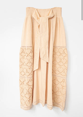 Regina Embroidered Cotton Linen Pants