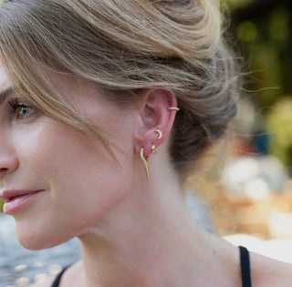 On the Edge Hoop Spike Earrings
