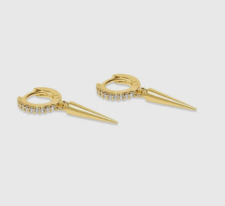 On the Edge Hoop Spike Earrings