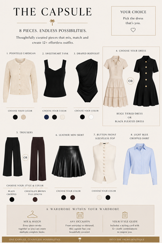 Palm Capsule Wardrobe - 8 Pieces