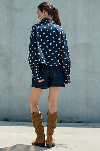 Chloe Polka Dot Zip Up Jacket