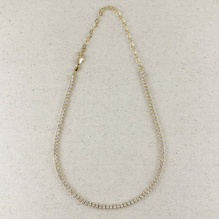 Shine Bright Marquise Tennis Necklace - 4mm, 18k gold filled