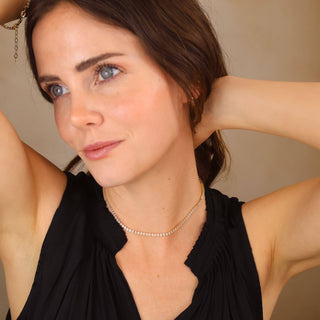 Shine Bright Marquise Tennis Necklace - 4mm, 18k gold filled