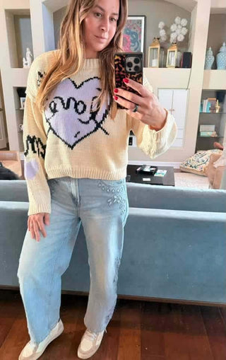 Love Struck Graphic Heart Sweater