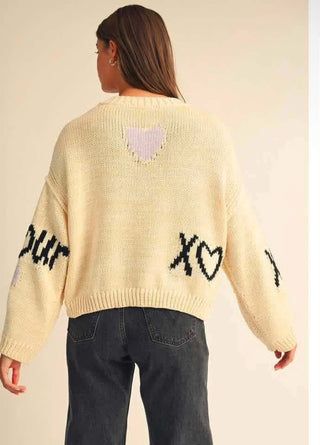 Love Struck Graphic Heart Sweater