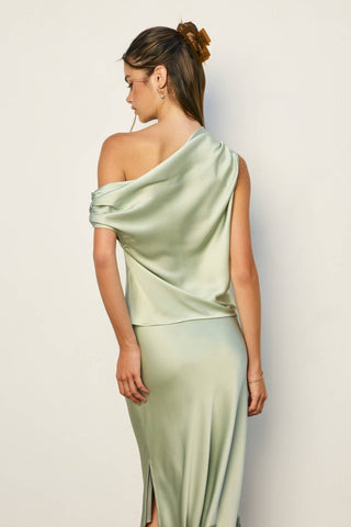 Amélie Satin Drape Top