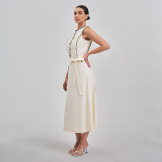 Bellano Contrast Scalloped  Dress