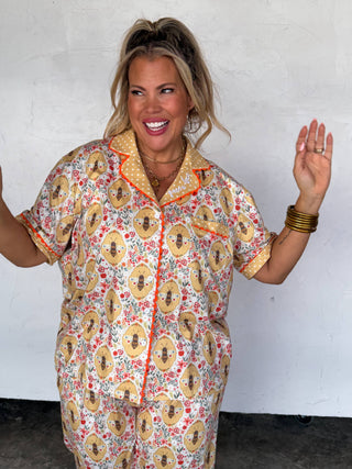 In The Country Pajamas - Short Sleeve Top and Pants Set
