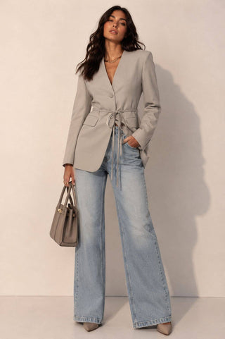 Autumn Muse Tie-Waist Blazer