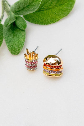 Happy Meal Studs - 18K Gold Plated + CZ