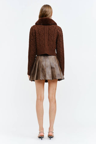 Angie Brown Cardigan Sweater