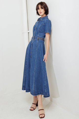 Sloane Denim Midi Dress