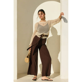 Ionian Air Ruched Side Knitted Top