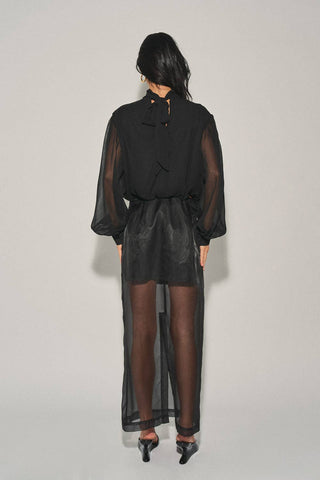 Simone Sheer Blouse | Black