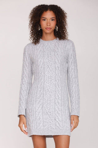 Cable Knit Mini Sweater Dress