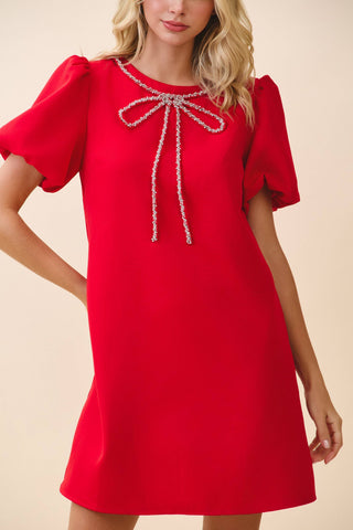 Celeste Bow Trim Dress
