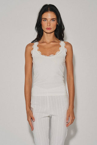 Lila Lace-Trim Tank