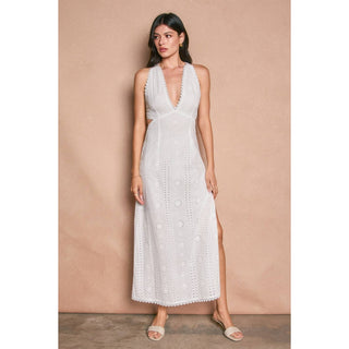 Stolen Moments Plunging Cutout Maxi Dress